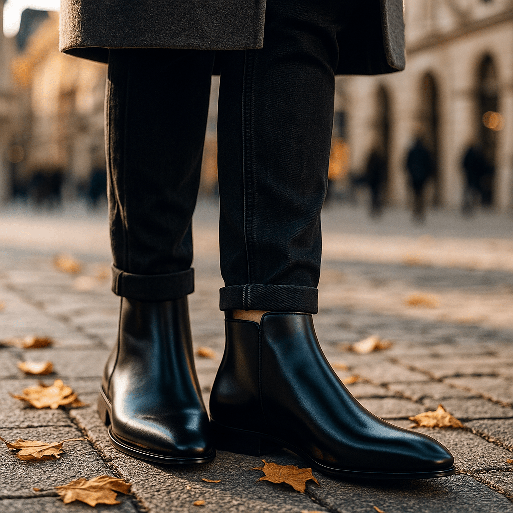 Męskie Buty Retro z Bocz­nym Zamkiem