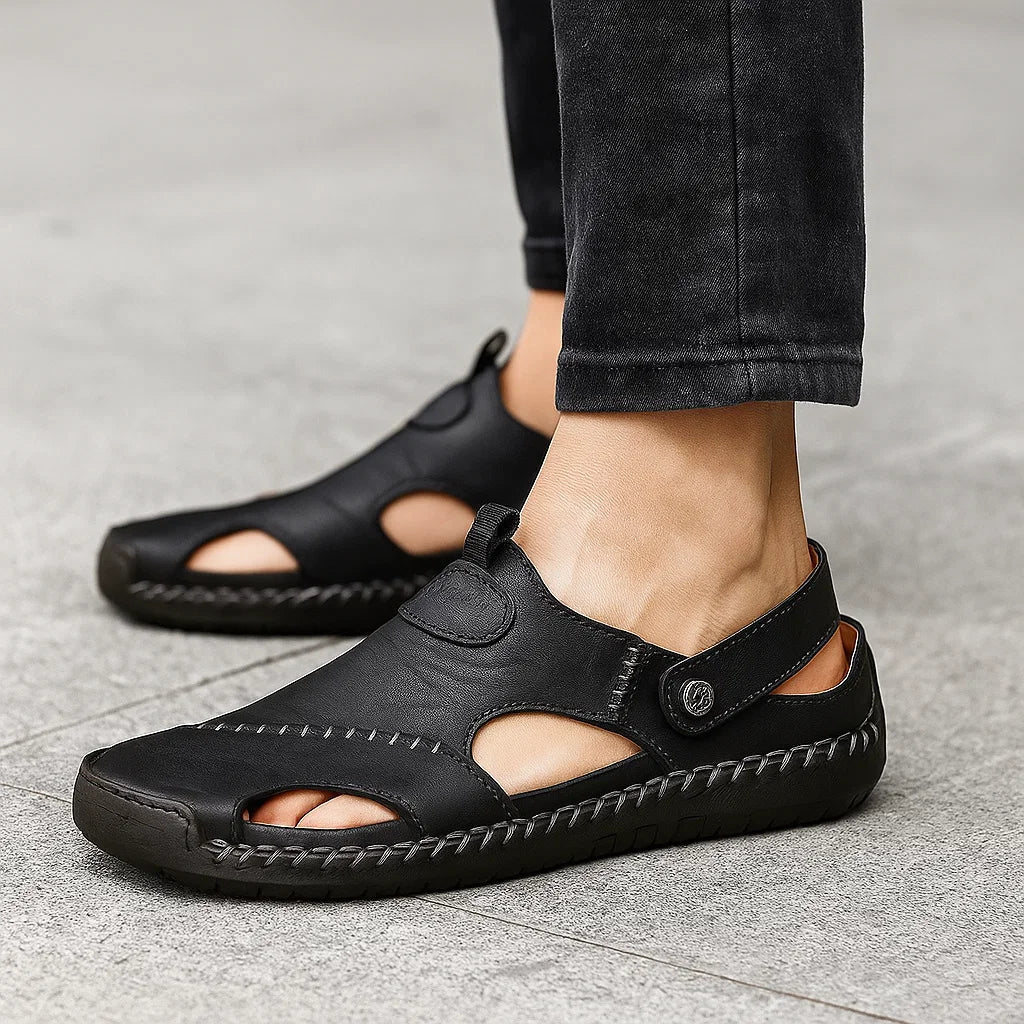 Męskie Skórzane Sandały Oddychające - vivano - warszawa