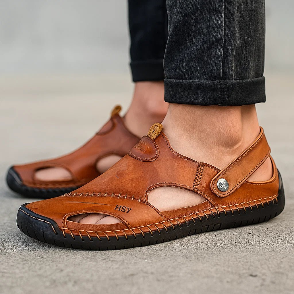 Męskie Skórzane Sandały Oddychające - vivano - warszawa