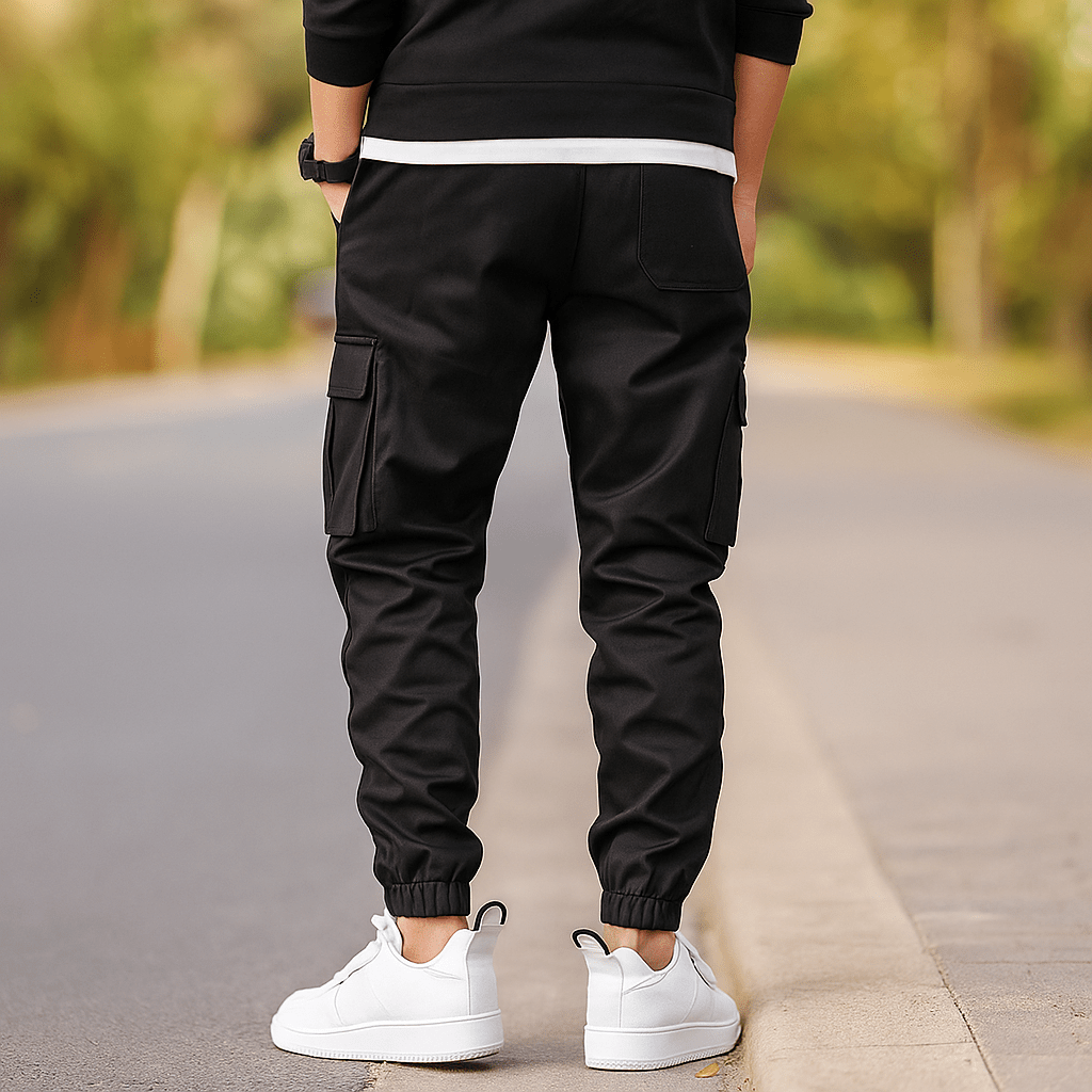 Męskie Spodnie Cargo - Elastyczny Pas - Praktyczne Kieszenie - vivano - warszawa