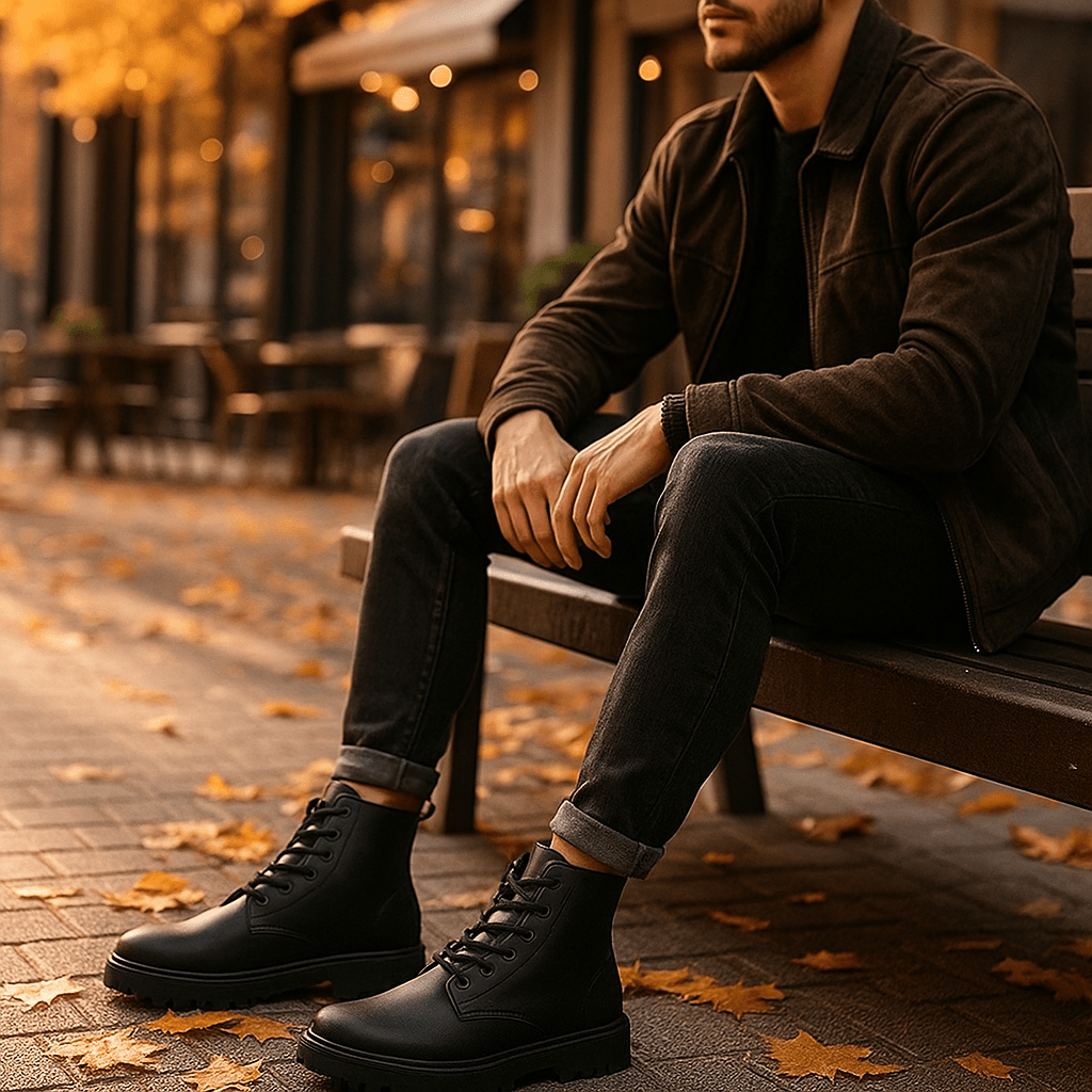 Męskie Wodoodporne Buty za Kostkę Sznurowane