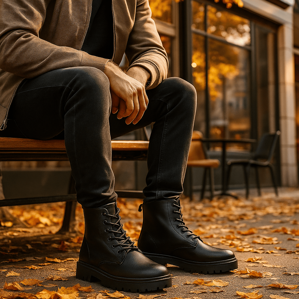 Męskie Wodoodporne Buty za Kostkę Sznurowane