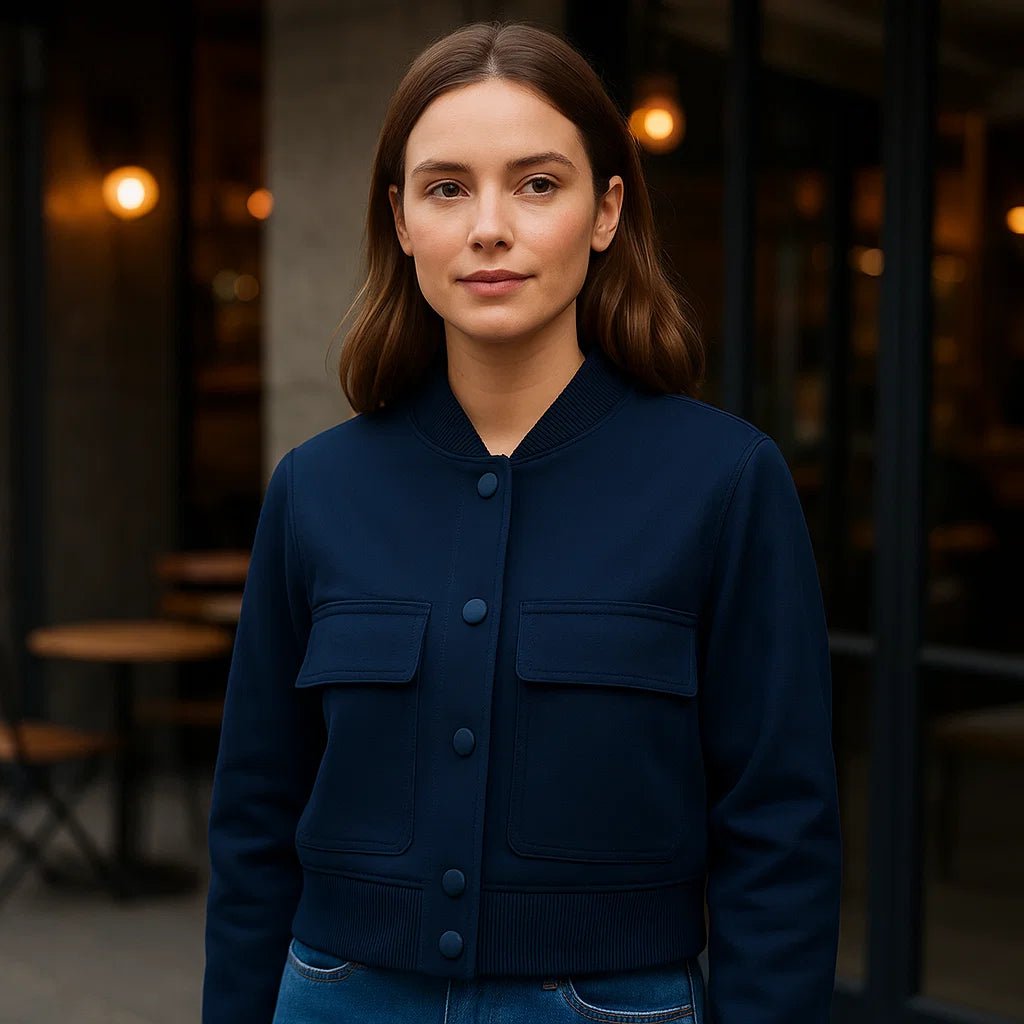 Miękka beżowa kurtka pilotka dla kobiet - Komfortowy, swobodny styl - vivano - warszawa