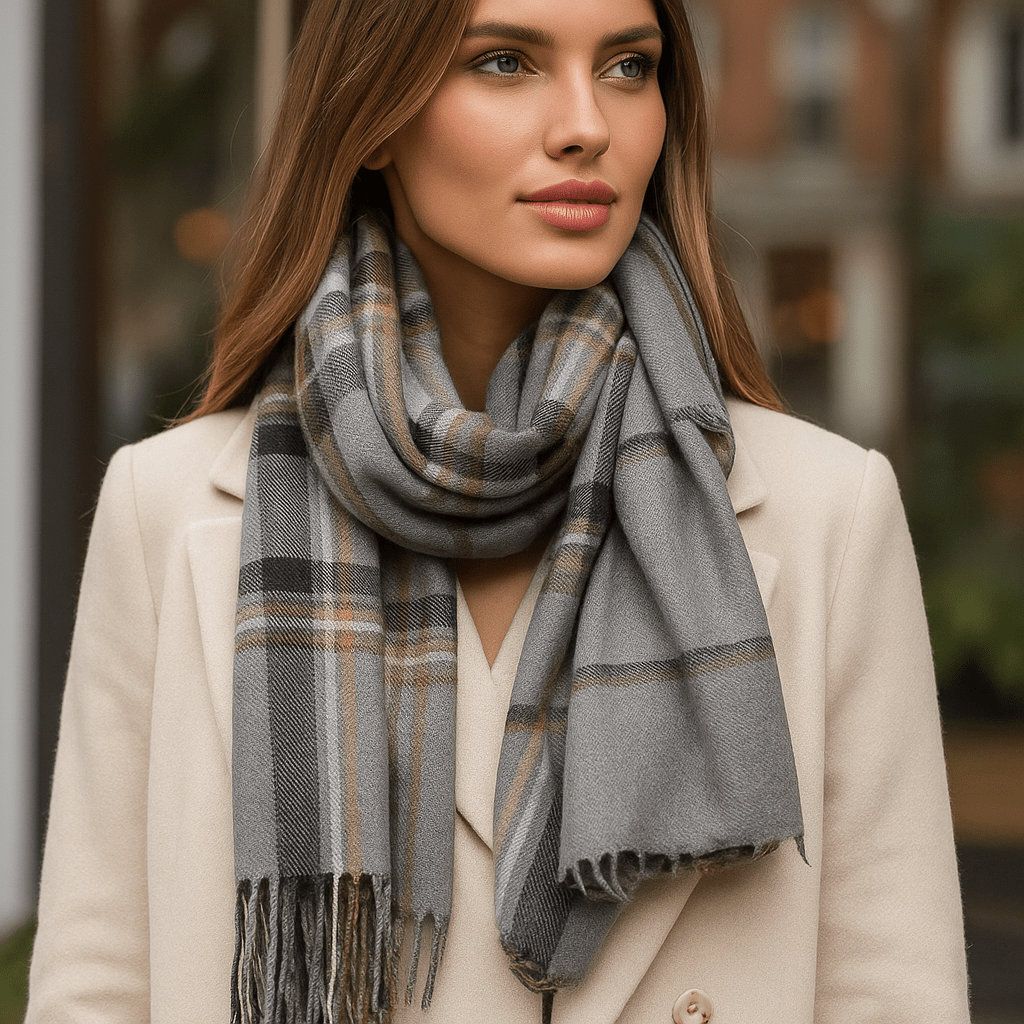 Miękki i Elegancki Szalik w Kratę – Liora