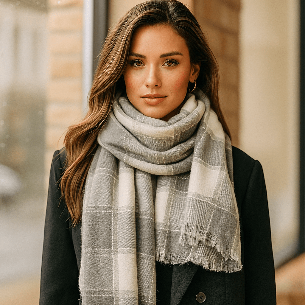 Miękki i Elegancki Szalik w Kratę – Liora