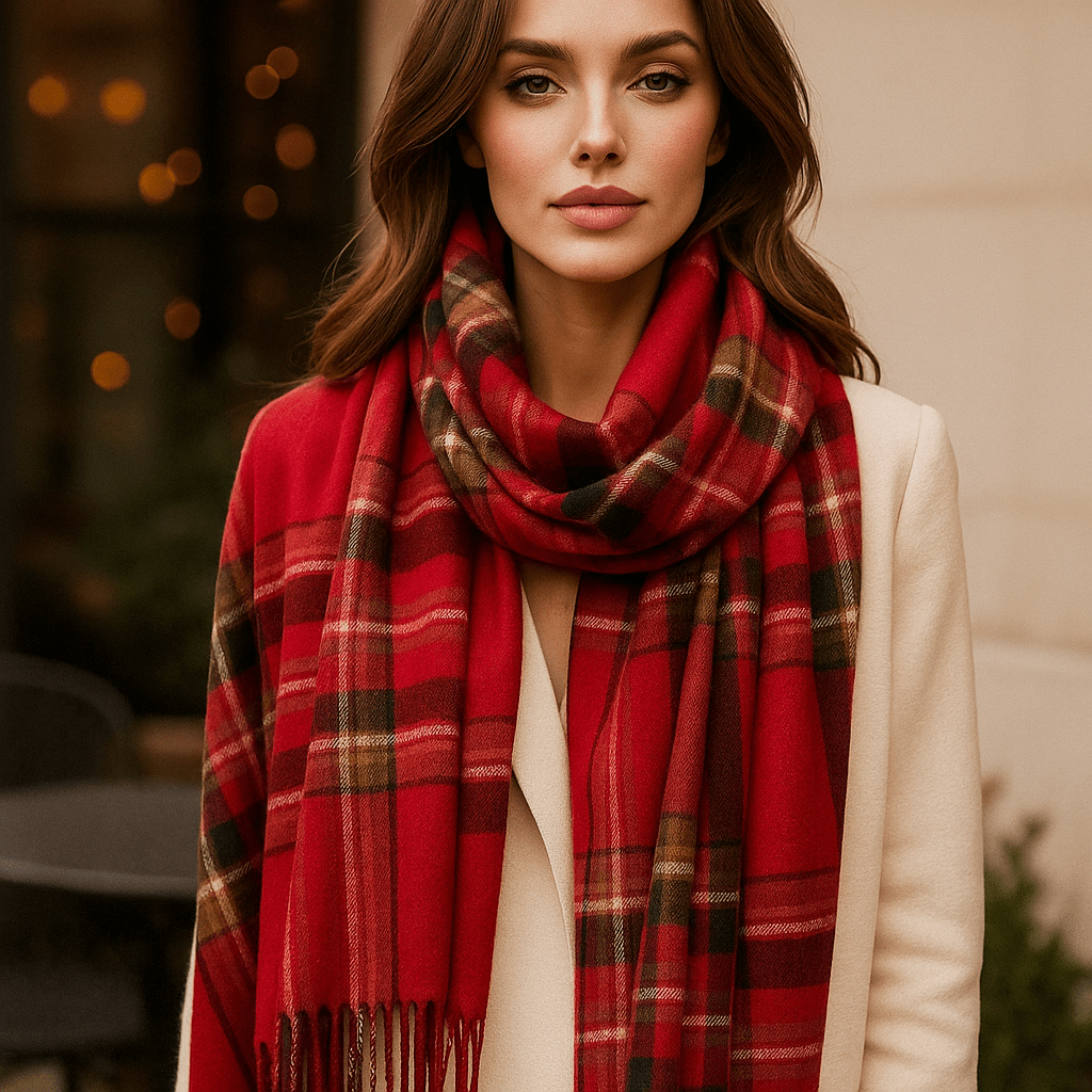 Miękki i Elegancki Szalik w Kratę – Liora