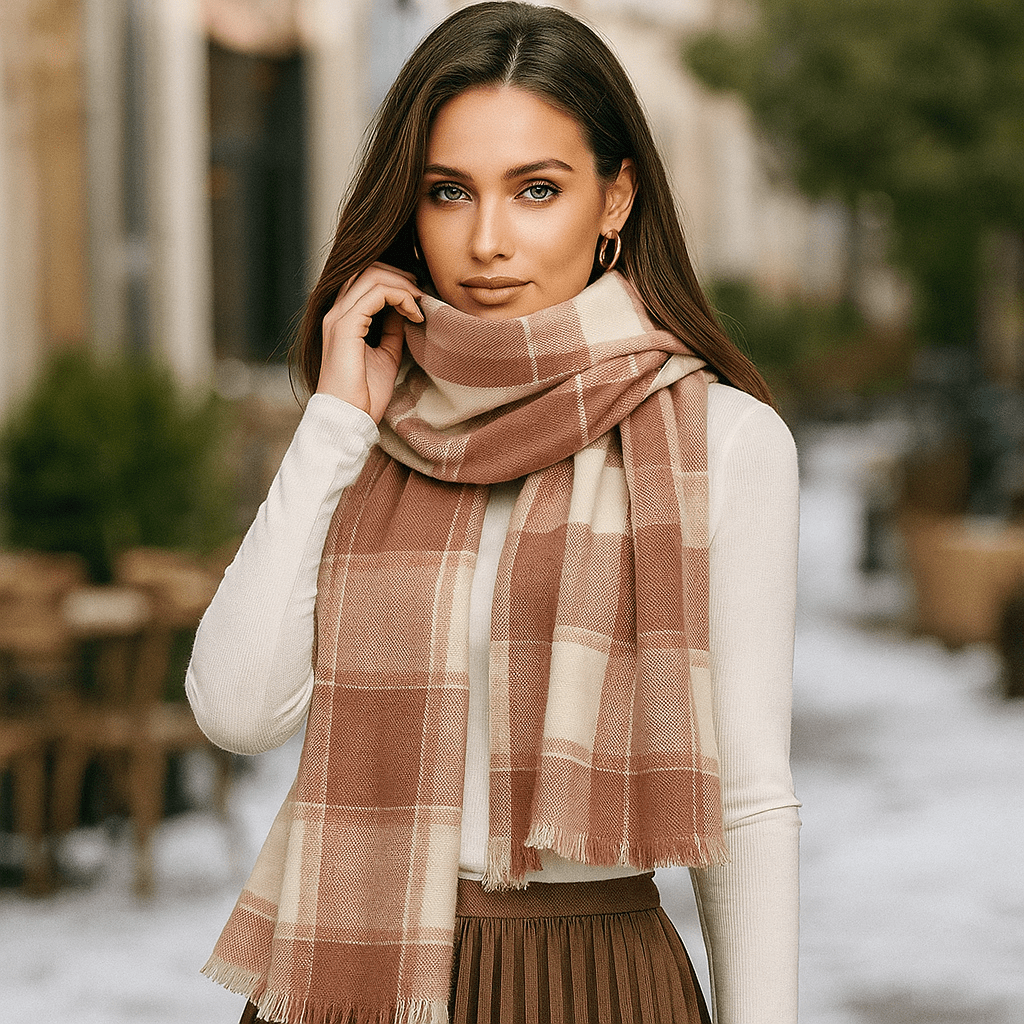 Miękki i Elegancki Szalik w Kratę – Liora