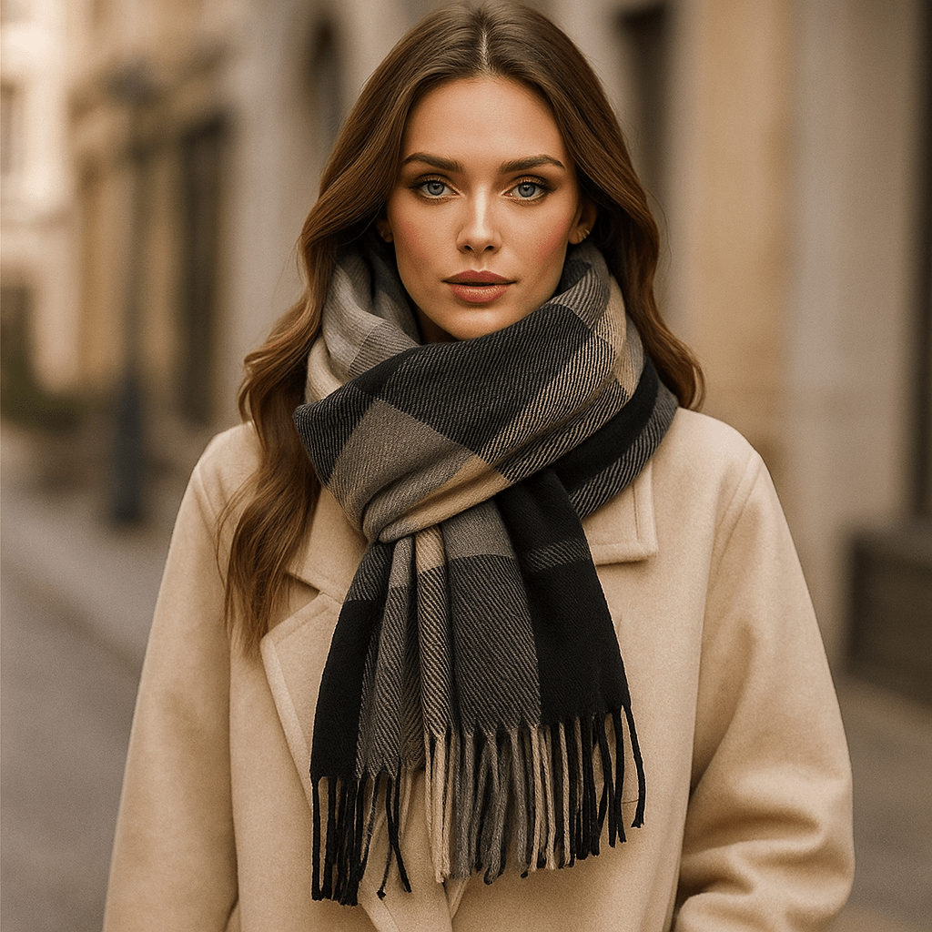 Miękki i Elegancki Szalik w Kratę – Liora