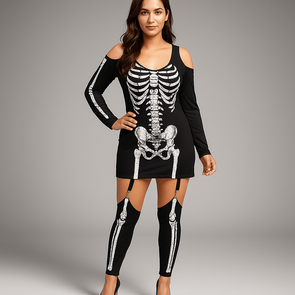 Ornella kostium Halloween - Długie rękawy - Unikalny design - vivano - warszawa