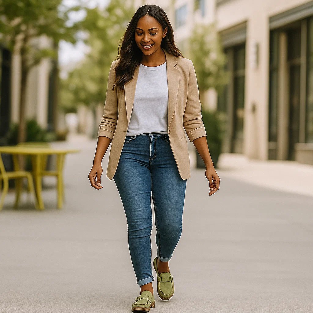 Ortopedyczne damskie mokasyny z ozdobną klamrą - vivano - warszawa