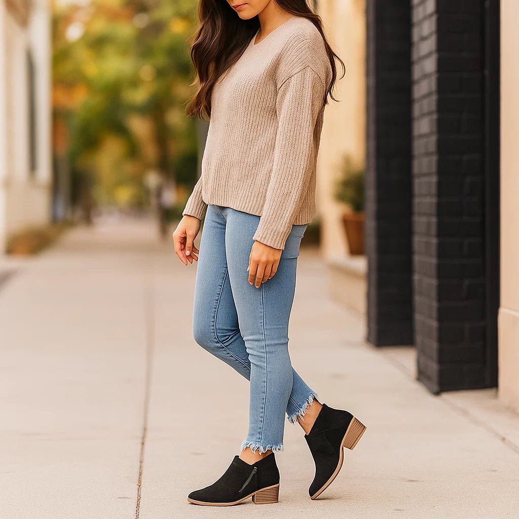 Ortopedyczne skórzane botki damskie Heel - vivano - warszawa