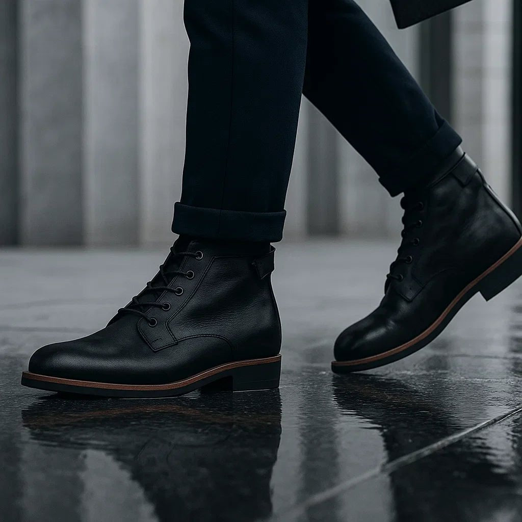 Ortopedyczne skórzane buty męskie – stabilne i wygodne
