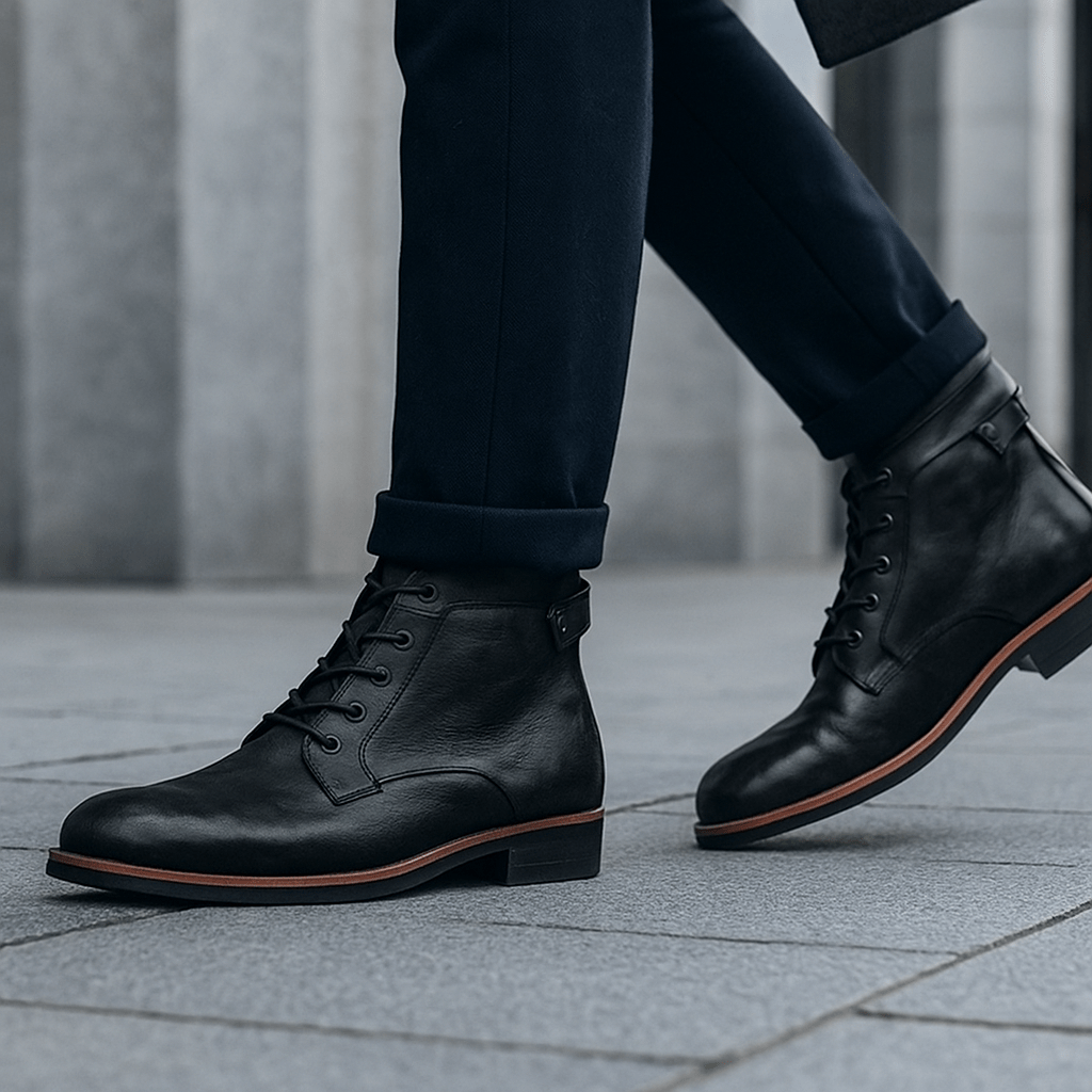 Ortopedyczne skórzane buty męskie – stabilne i wygodne