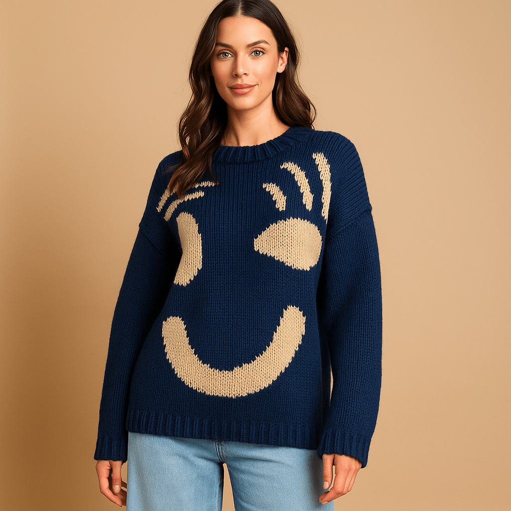 Oversize Sweter Bawełniany - Miękki Komfort - Stylowy Dzianinowy - vivano - warszawa