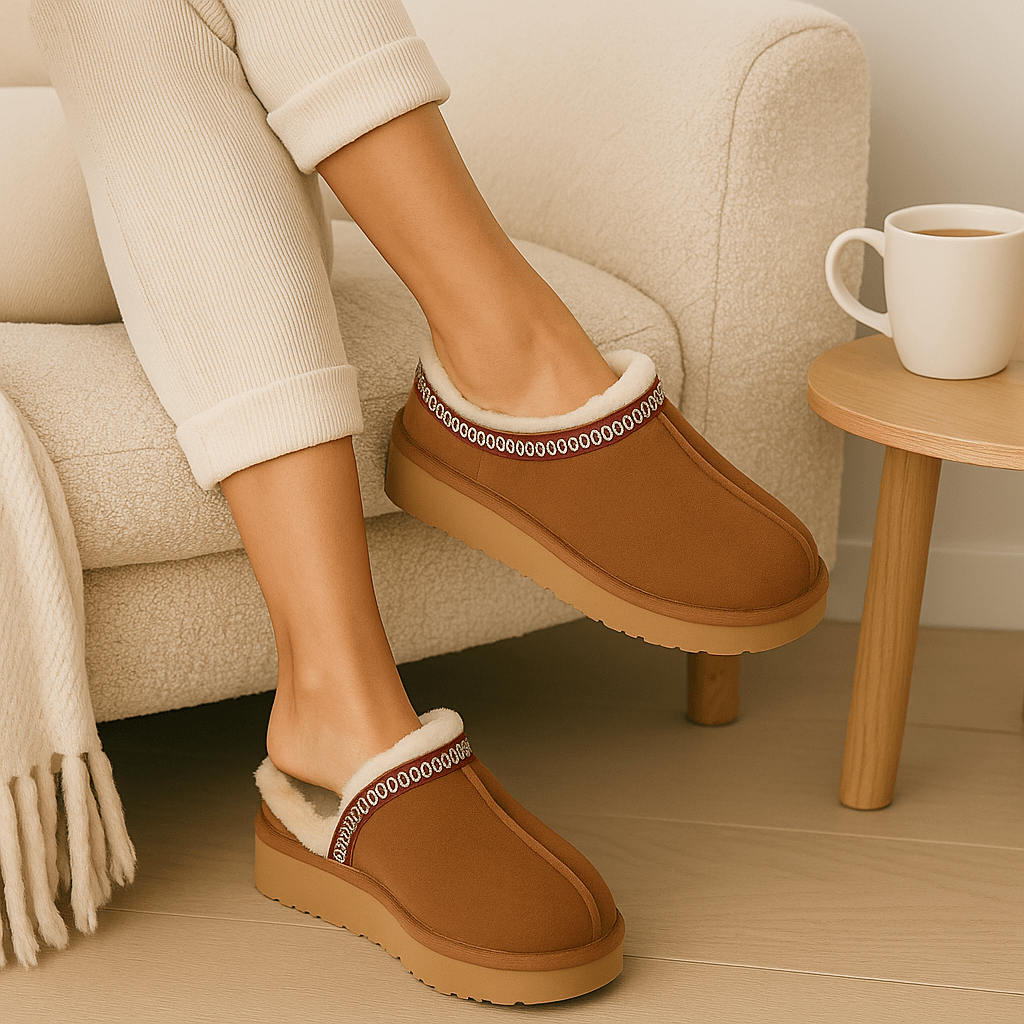 Pantofle Platformowe Vera – Ciepłe i Eleganckie