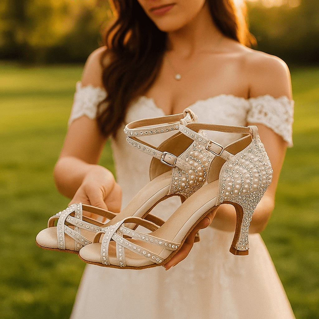 Personalizowane Satynowe Buty Taneczne na Obcasie - vivano - warszawa