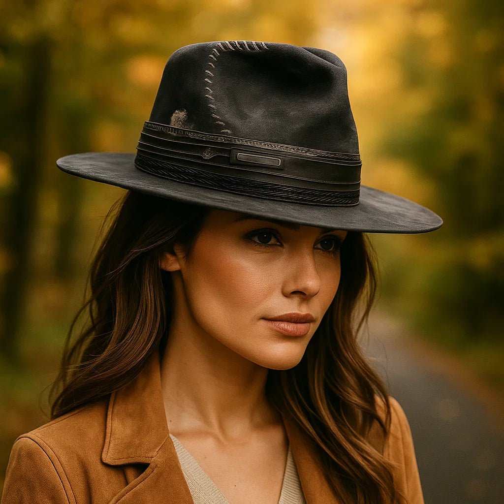 Ręcznie robiony kapelusz kowbojski BlackBat damski - vivano - warszawa