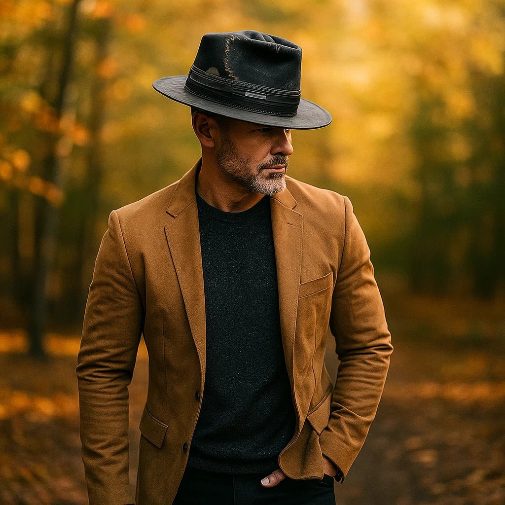 Ręcznie robiony kapelusz kowbojski BlackBat – odwaga i styl - vivano - warszawa