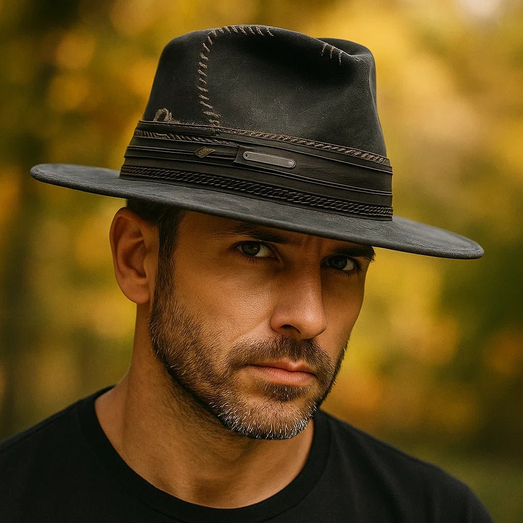 Ręcznie robiony kapelusz kowbojski BlackBat – odwaga i styl - vivano - warszawa