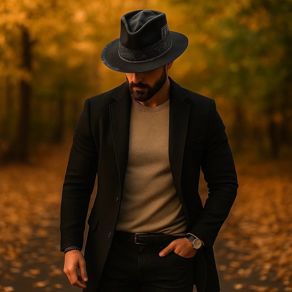 Ręcznie robiony kapelusz kowbojski BlackBat – odwaga i styl - vivano - warszawa