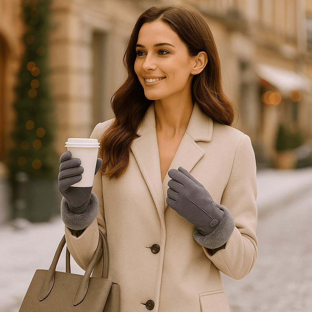 Rękawice Zimowe z Podszewką z Futra – Elegancja i Ciepło