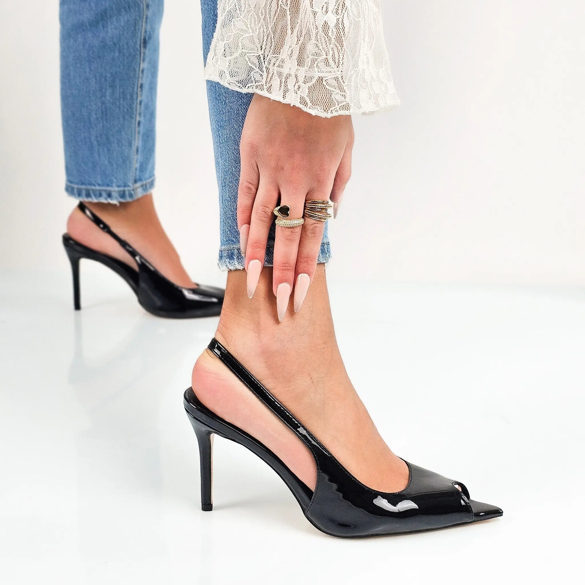 Sandały Slingback z odkrytą piętą Elisabetta - Elegancja Chic - vivano - warszawa