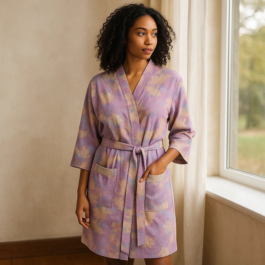 SereniLoom – Eleganckie Kimono z Przewiewnej Bawełny dla Najwyższego Relaksu