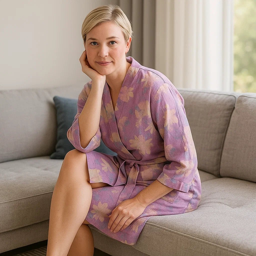 SereniLoom – Eleganckie Kimono z Przewiewnej Bawełny dla Najwyższego Relaksu