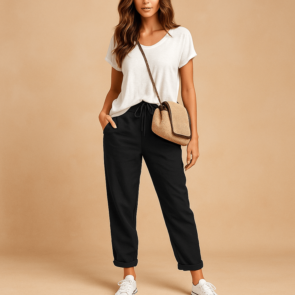 Spodnie lekkie - Luźny krój - Komfort i styl - vivano - warszawa