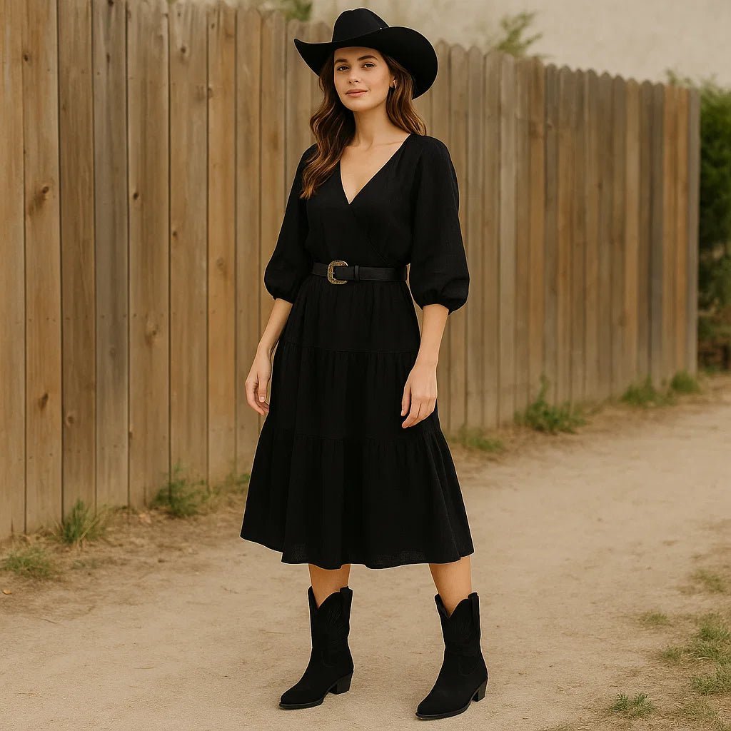 Stilla – Skórzane botki westernowe - vivano - warszawa