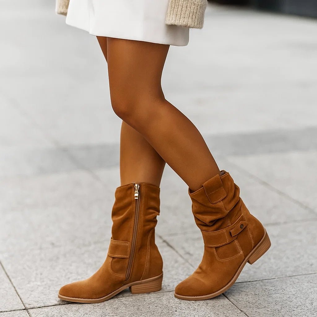 Stilla – Zamszowe Botki Komfortowe - vivano - warszawa