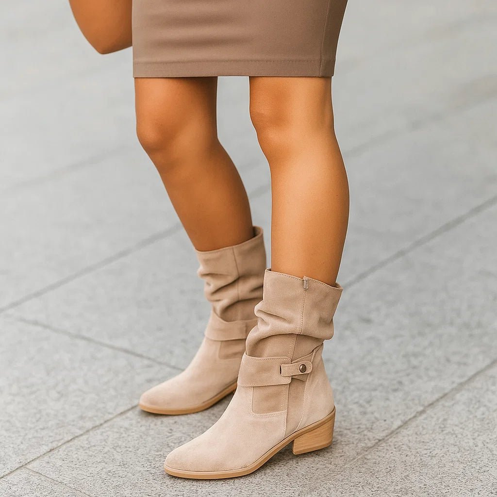 Stilla – Zamszowe Botki Komfortowe - vivano - warszawa