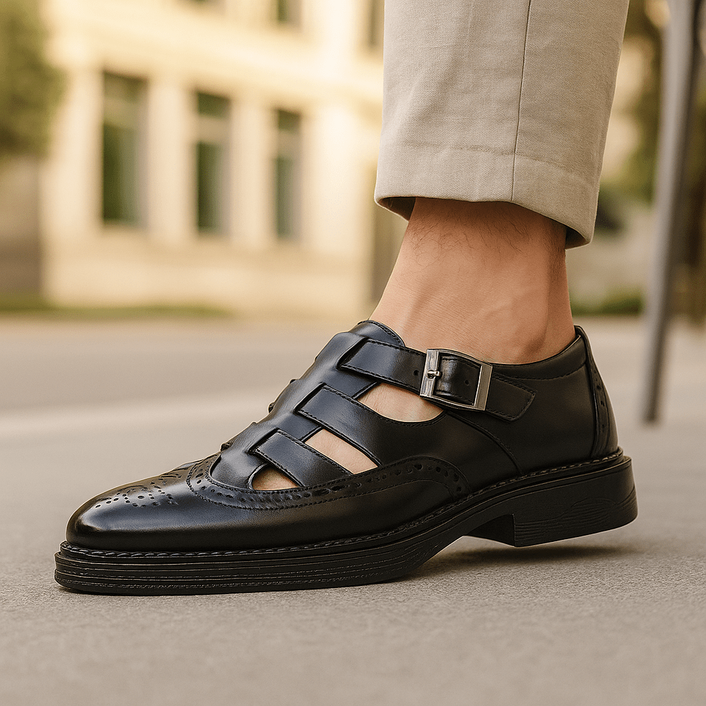 Stylowe Skórzane Sandały Męskie Rien - vivano - warszawa