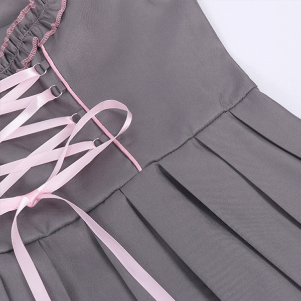 Sukienka Dirndl dla kobiet - Lekki materiał - Różowa kokarda - Festiwal Oktoberfest - vivano - warszawa