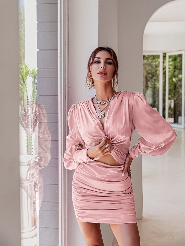 Sukienka wieczorowa Chic lantern sleeve - vivano - warszawa