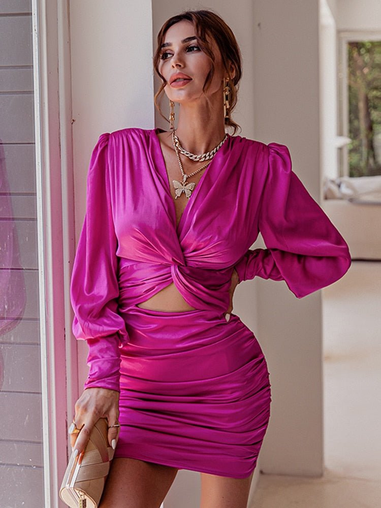 Sukienka wieczorowa Chic lantern sleeve - vivano - warszawa