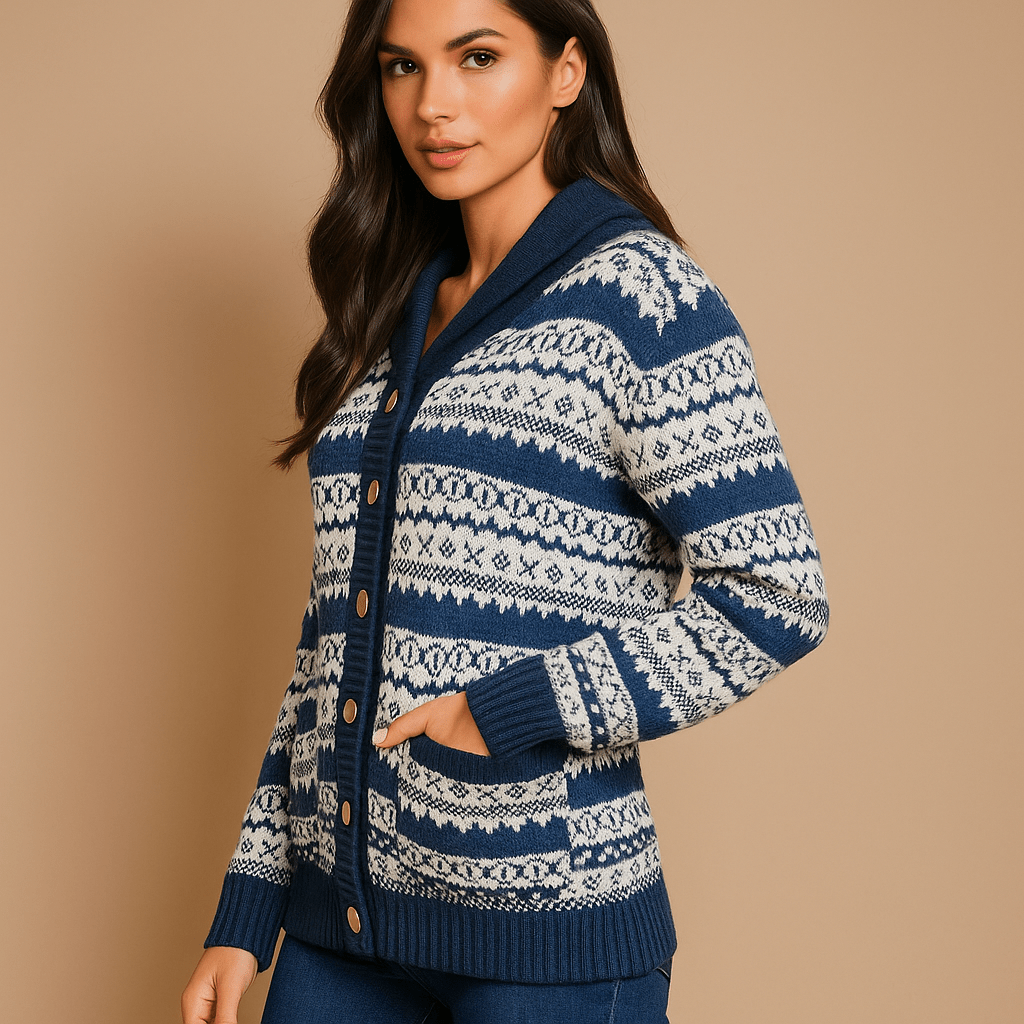 Sweter Kardigan - Miękki Komfort - Dwie Praktyczne Kieszenie - vivano - warszawa