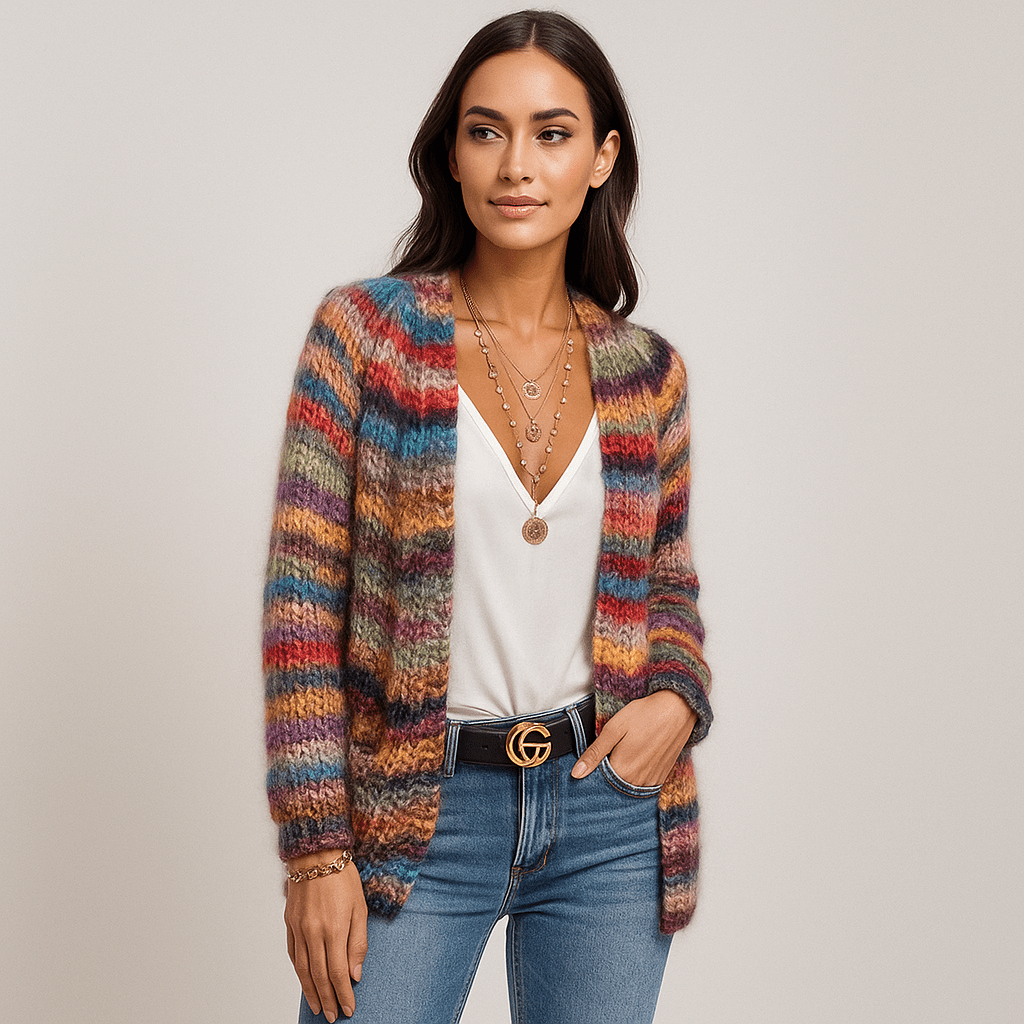 Sweter kaszmirowy kardigan - Miękki Komfort - vivano - warszawa