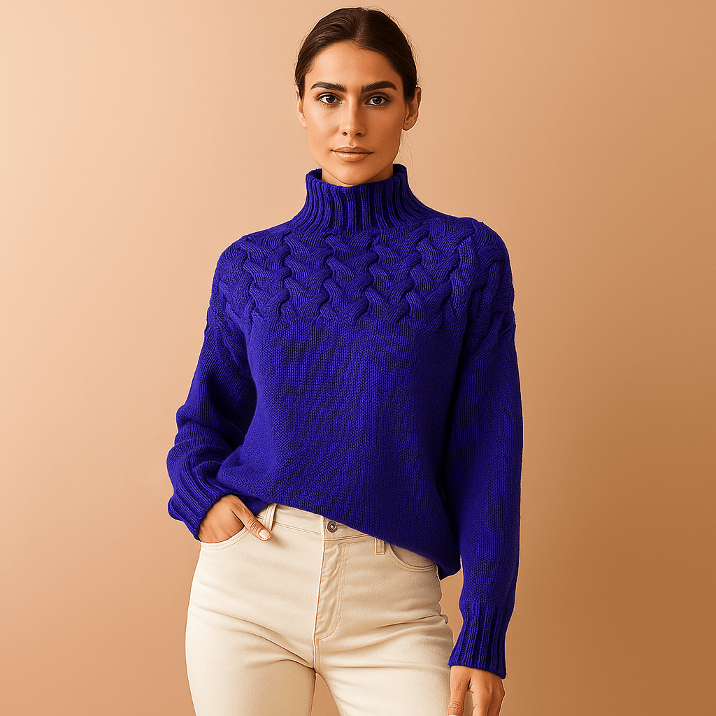 Sweter - Wysoka Szyja - Miękki - Ciepły - Komfort - vivano - warszawa