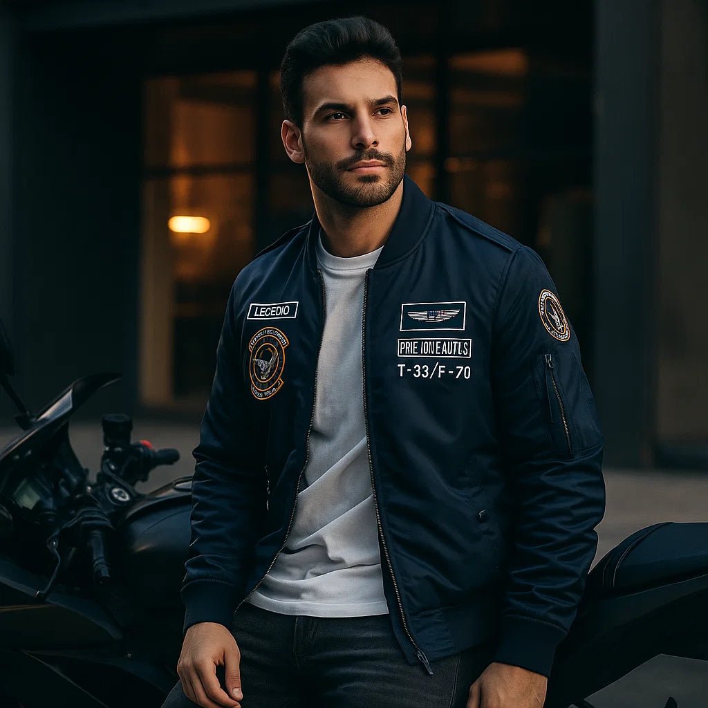 Swobodna kurtka bomber dla mężczyzn - komfortowa - stylowa - wytrzymała - vivano - warszawa