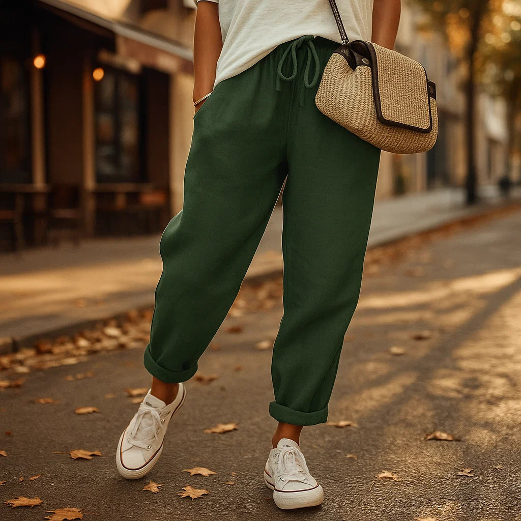 Vivano – Luźne i Stylowe Spodnie Lniane