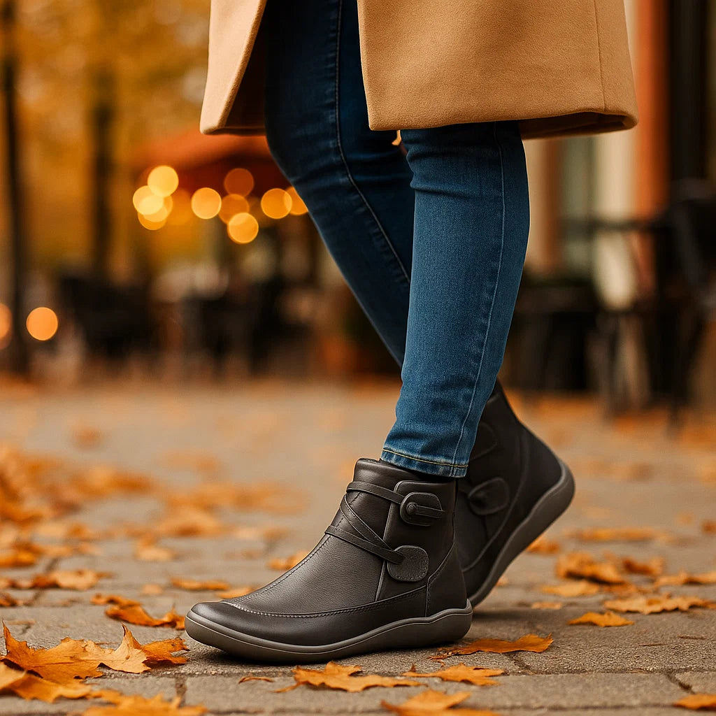 Vivano – Ortopedyczne Skórzane Botki Dla Kobiet