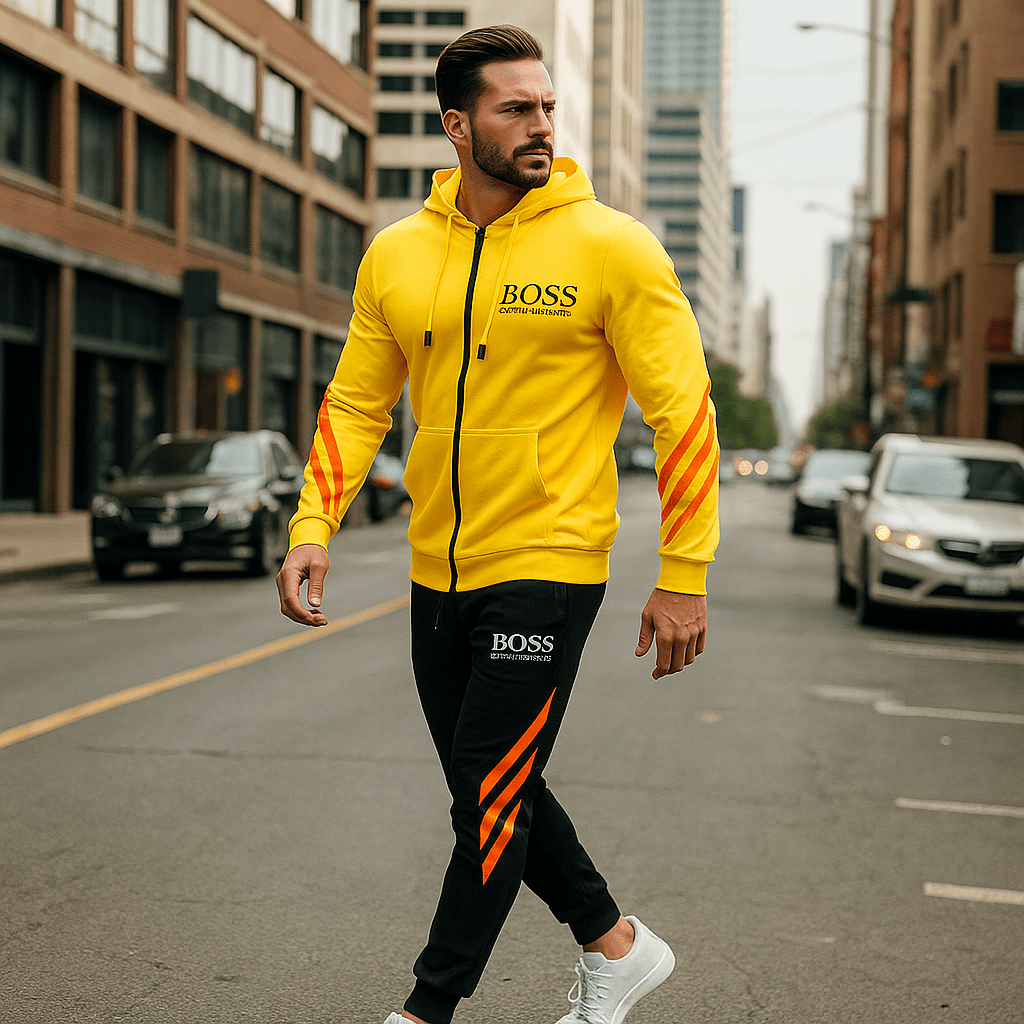 Treningowy zestaw - męski - szybkoschnący - oddychający - dres