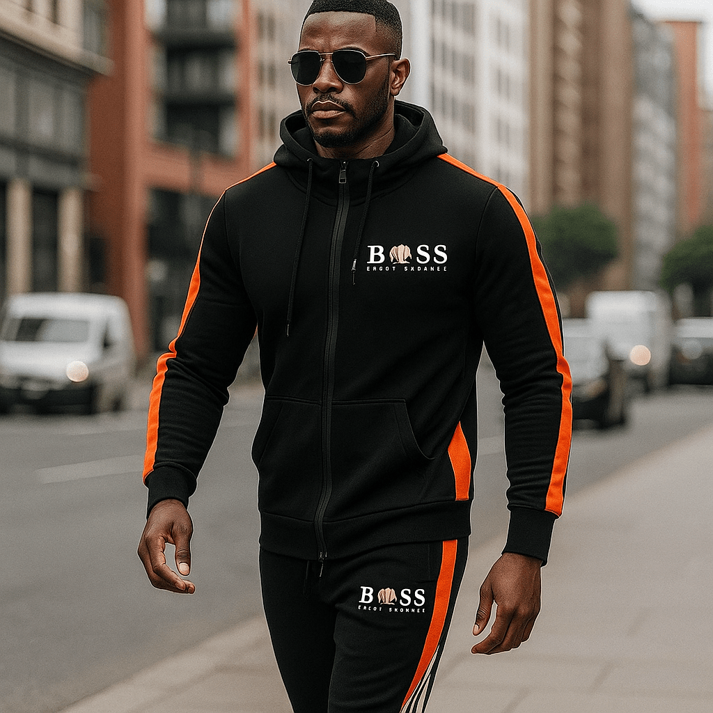 Treningowy zestaw - męski - szybkoschnący - oddychający - dres