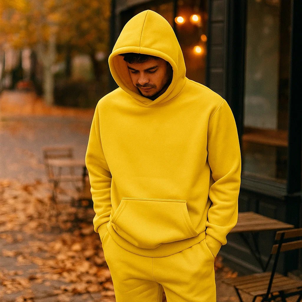 Uniwersalny komplet dresowy - z kapturem - z kieszeniami - unisex