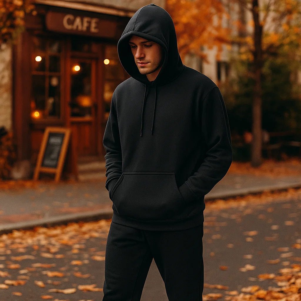 Uniwersalny komplet dresowy - z kapturem - z kieszeniami - unisex