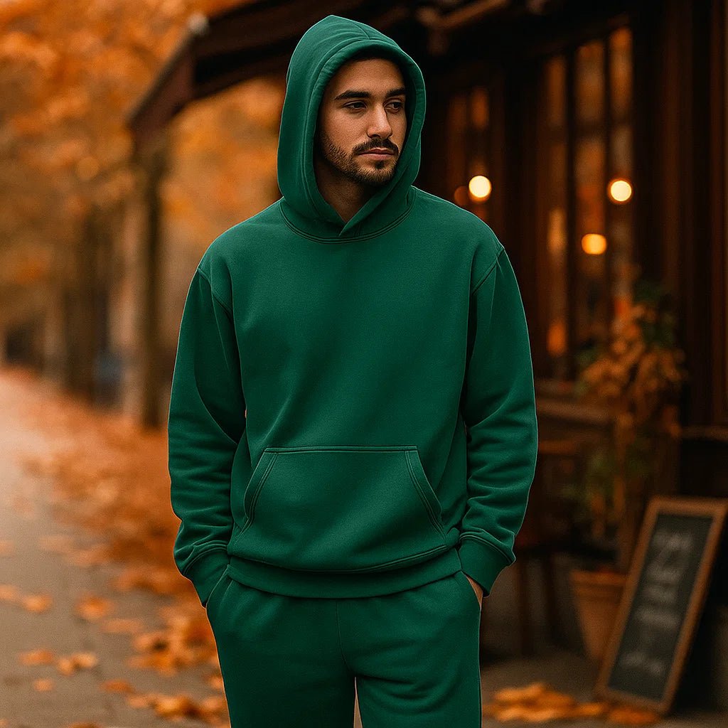 Uniwersalny komplet dresowy - z kapturem - z kieszeniami - unisex