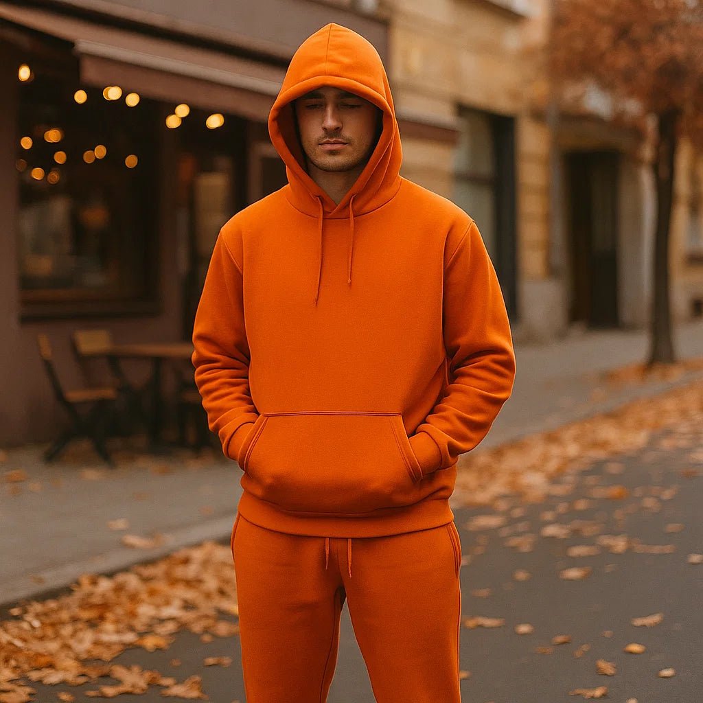 Uniwersalny komplet dresowy - z kapturem - z kieszeniami - unisex