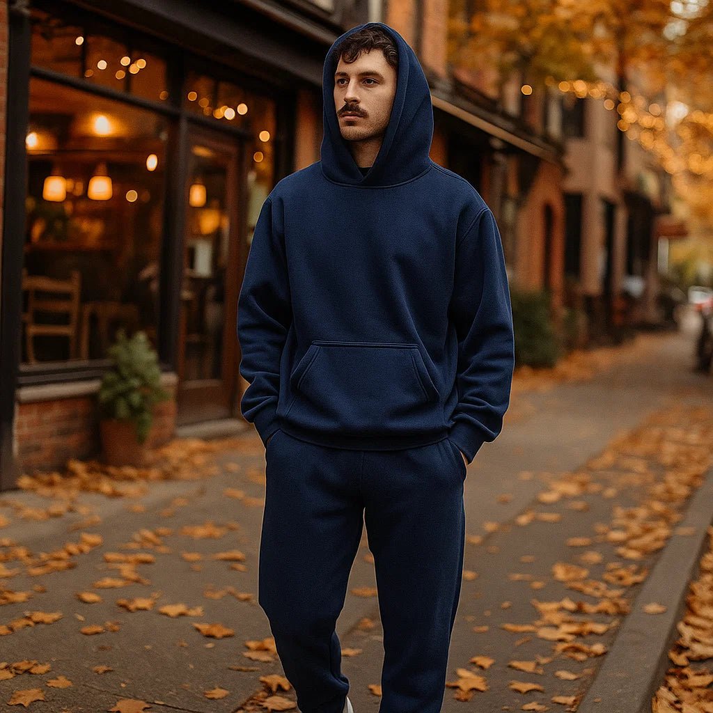 Uniwersalny komplet dresowy - z kapturem - z kieszeniami - unisex