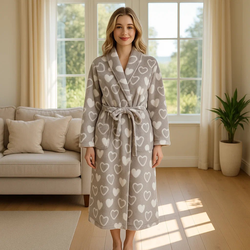 VelvEssence – Luksusowy Frotte Szlafrok z Miękkim Wyglądem Wellness